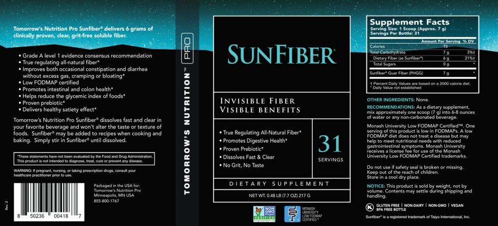 SunFiber PHGG 217 Grams