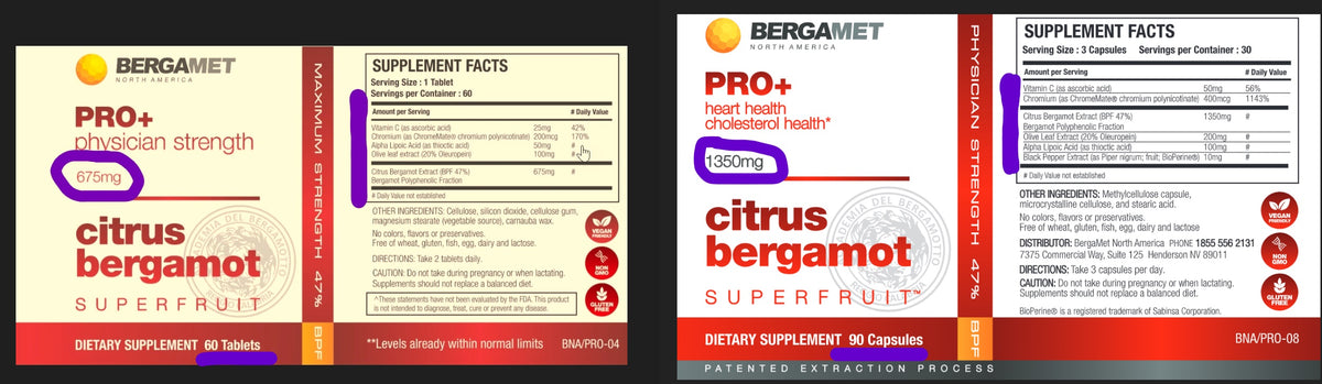 BergaMet Pro+ 90 caps - NOTE DOSAGE CHANGE