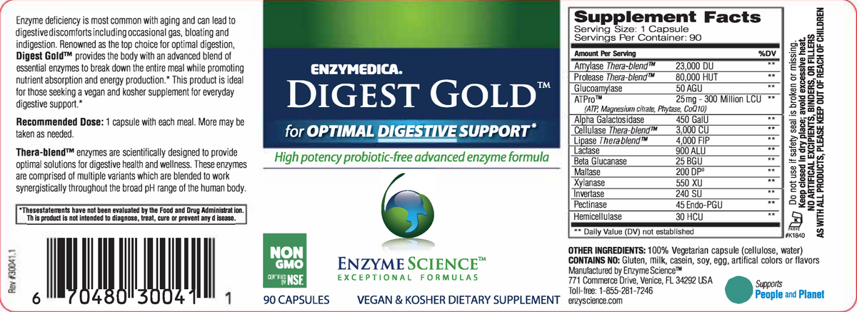 Digest Gold 90 vegcaps (Alternative to EnzymixPro and Similase)