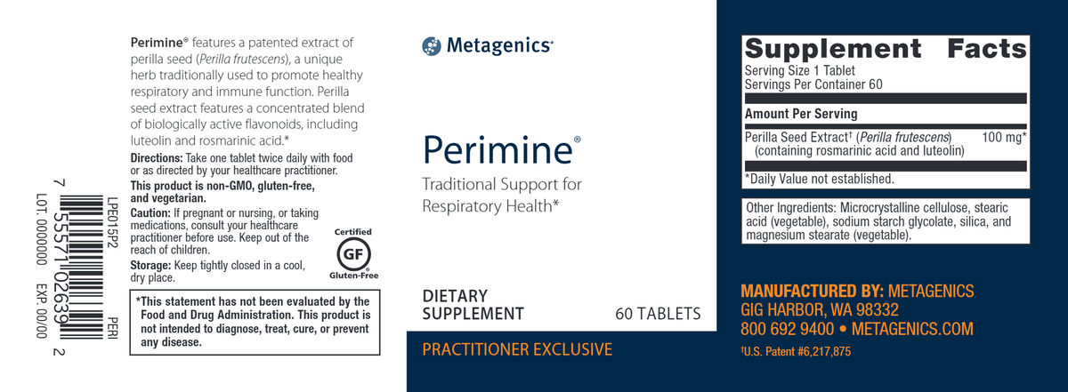 Perimine 100mg 60 Tablets