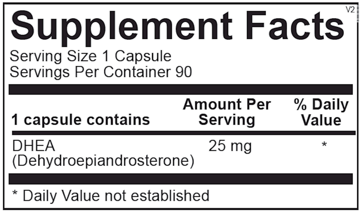 DHEA 25mg 90 capsules