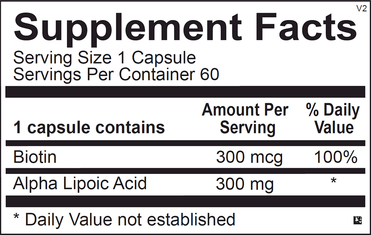 Lipoic Acid 300mg 60 caps (Alternative to Alpha Lipoic Acid by Pure Encapsulations)