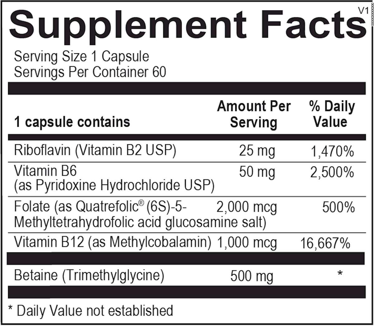 Methyl CpG 60 caps (Alternative to Methyl Guard Plus and Homocysteine Factors)