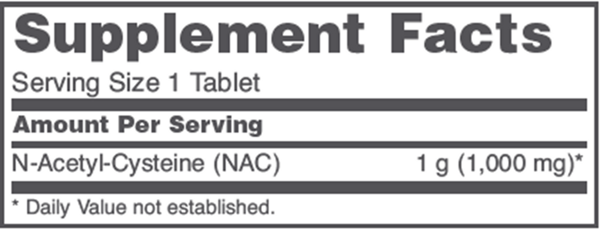 NAC 1,000 mg 120 tabs