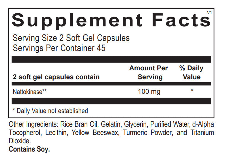 Nattokinase 60 soft gel capsules