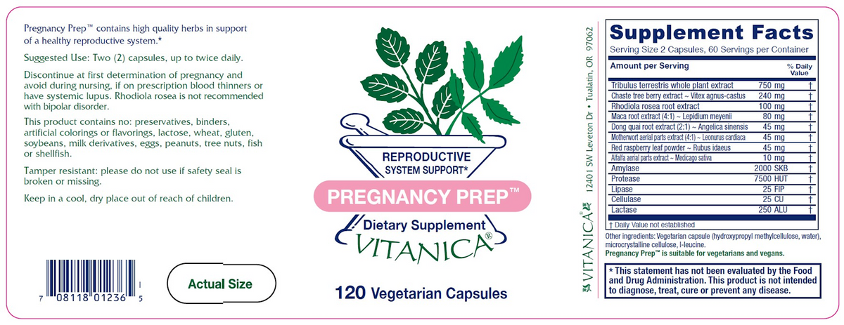 Pregnancy Prep 120 Vegetarian Capsules