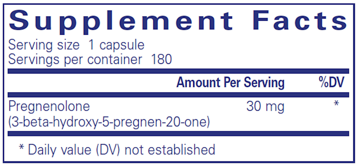 Pregnenolone 30 mg. 180 Capsules