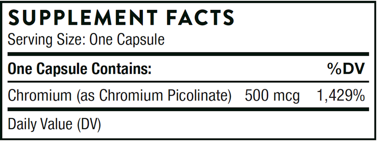 Chromium Picolinate 60 Capsules - Special Order